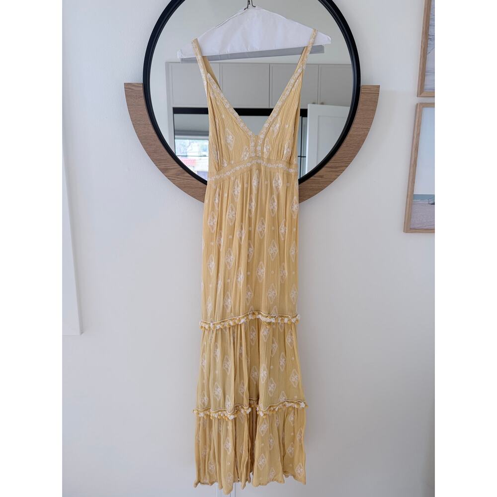 Raga Midi Gorgeous Yellow Dress Size Small - Picture 2 of 5